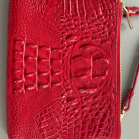 Brahmin Red Embossed Clutch